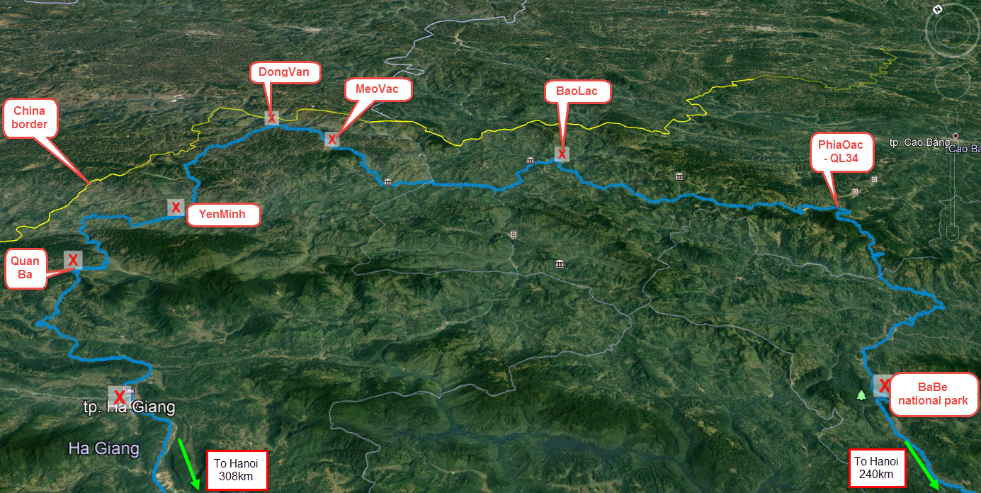 HaGiang Karst Mountain map