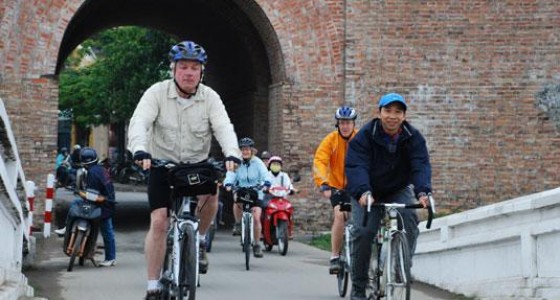 Cycling around Citadel - Hue 1999