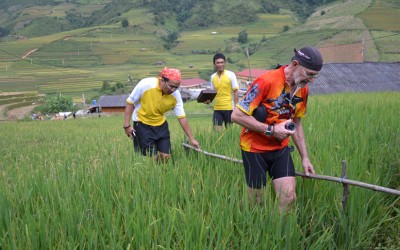 Rice terraces of Hmong village in Mu cang chai