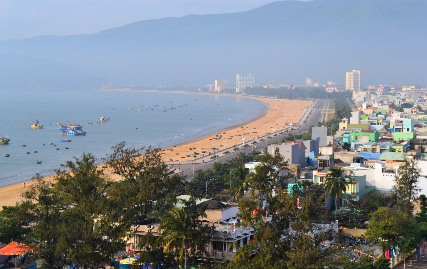 Beach view of Qui Nhon city